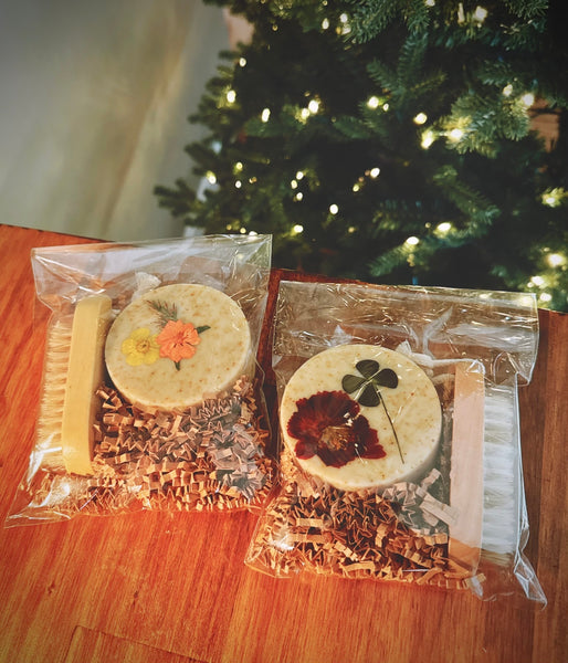 Gardeners Scrub Bar Soap & Brush Gift Set