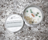 Flowering White Sage  - Sacred Becoming Intention Candle (Aventurine)