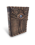 Journal - Evil Eye & Embossed Tree of Life - Leather Journal Latch Closure(5x7)