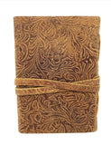 Journal - Brown Soft Floral - Leather Journal (5x7)