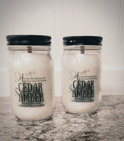 Cedar & Amber- Jar Candle