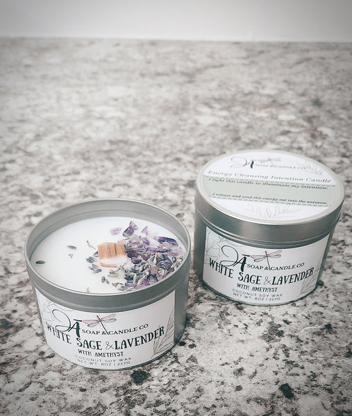 White Sage & Lavender - Calm Intention Candle