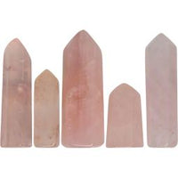 Gemstone Standing Point - Rose Quartz 1"