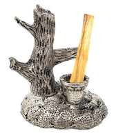 Cactus Plant Metal Burner 6.5" (incense, cone, palo santo stick)