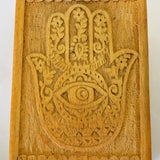 Wood Box - Hand of Compassion Wooden Carved (4x6")