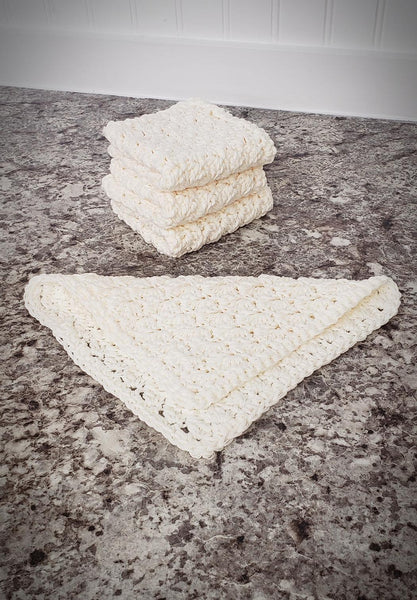 Washcloth Handmade | Crochet Cotton (Cream)