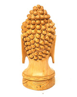 Buddha Head Wood Statue