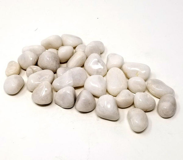 Gemstones/Crystals - 
Tumbled Stones White King Agate- One Stone